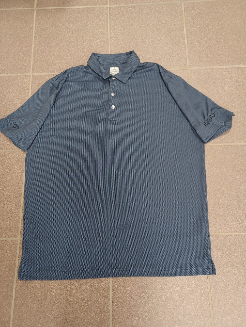 Callaway Mens XL Opti-Dri Sports Golf Polo With All-Over Subtle Print